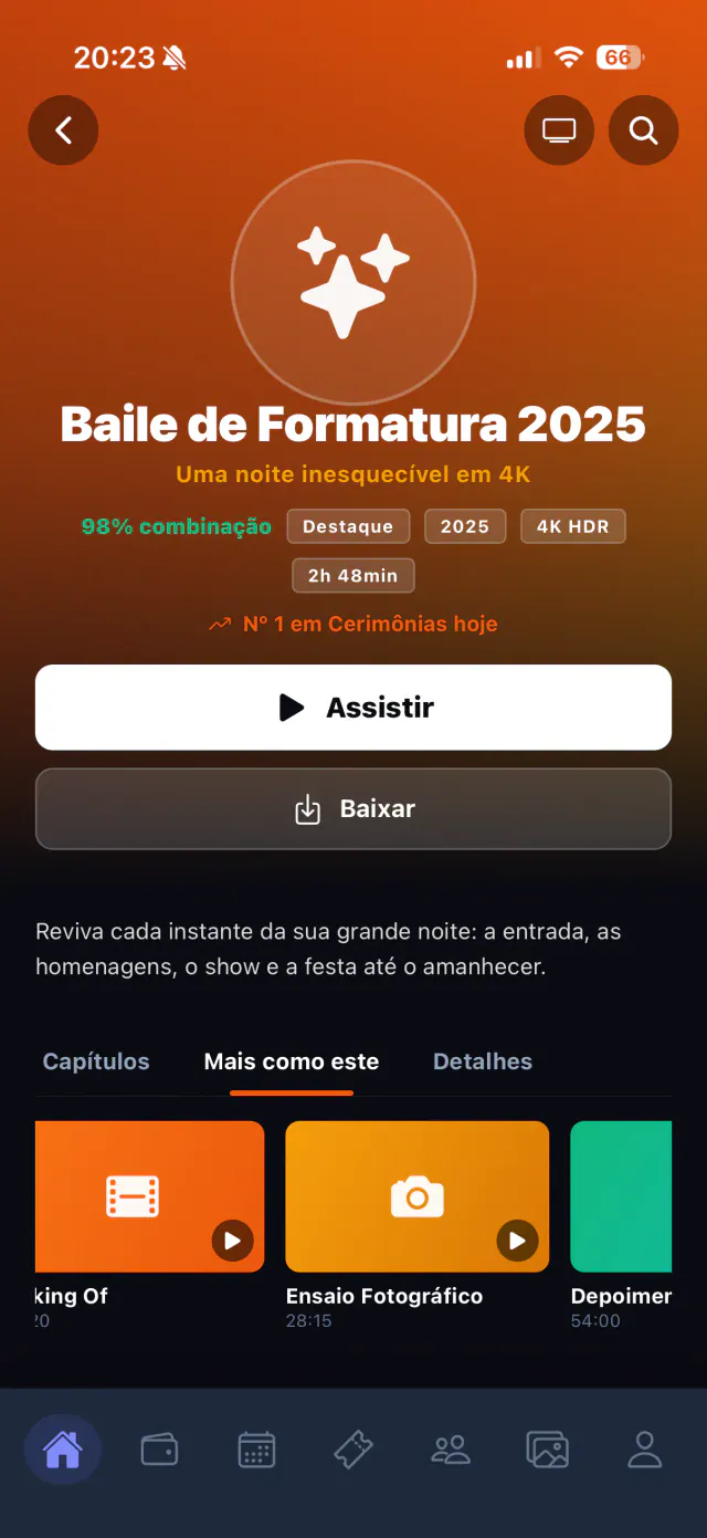 Página de título de FormaturaTV con ver, descargar, capítulos y más como esto