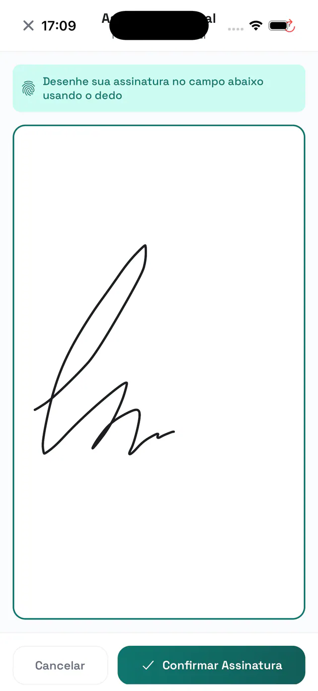 Écran de signature numérique pour signer du doigt